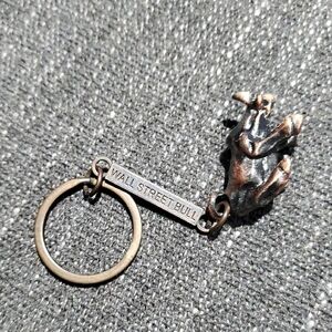 Vintage Wall Street Bull Key Holder - Bronze and Black